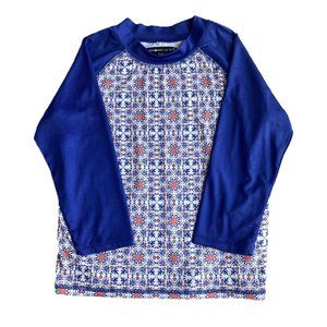 Feather 4 Arrow Peek Girls L/S Rash Guard Sz 6/7